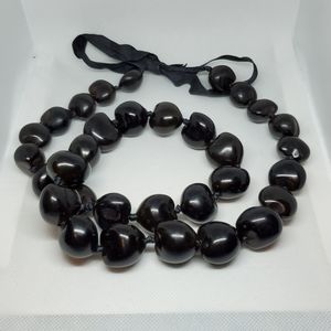 Black Beaded Necklace